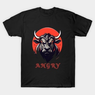 Furious Bull: Vector Art T-Shirt